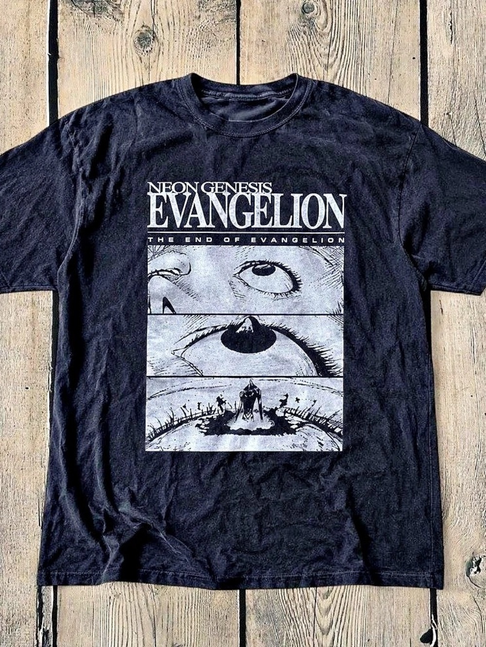 Neon Genesis Evangelion graphic tee Graphic Tee in Black Like New